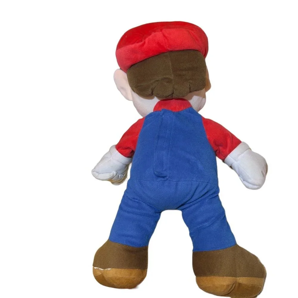 Nintendo Super Mario The Real Thing 22” Plush Pillow‎ Stuffed Toy Back Pocket